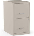 STAPLES 2-Drawer Vertical File Cabinet, Letter Size Documents, Lockable, 18.9" D x 14.3" W x 24.1" H, Black