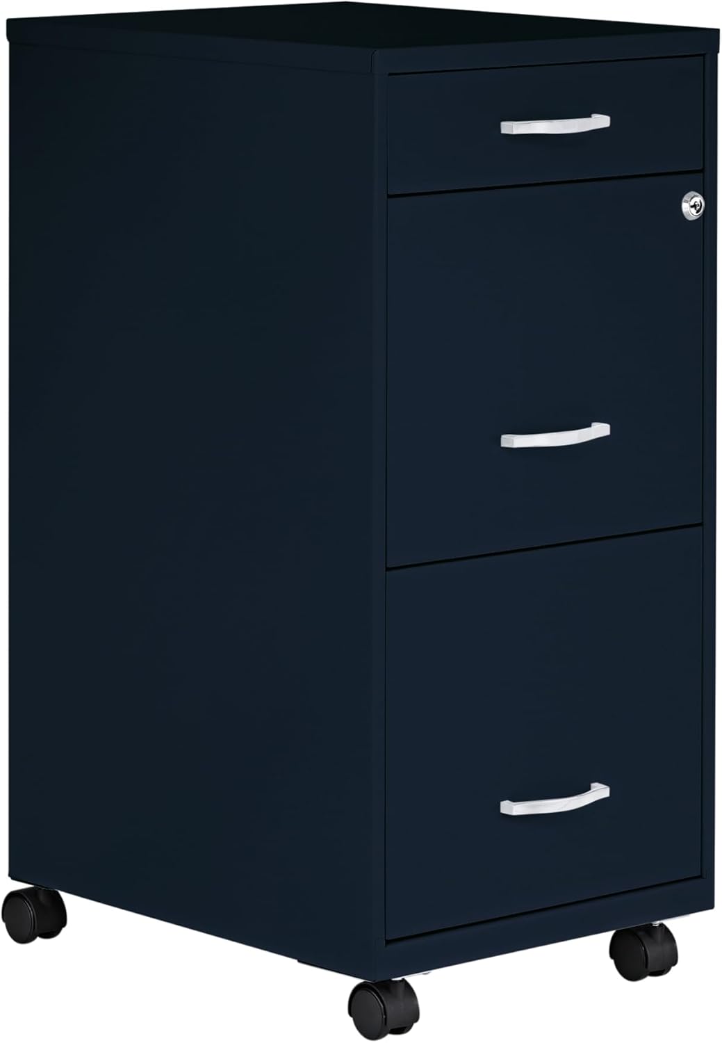 Lorell LYS SOHO Box/File/File 3-Drawer Mobile File Cabinet, Black
