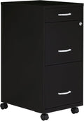 Lorell LYS SOHO Box/File/File 3-Drawer Mobile File Cabinet, Black