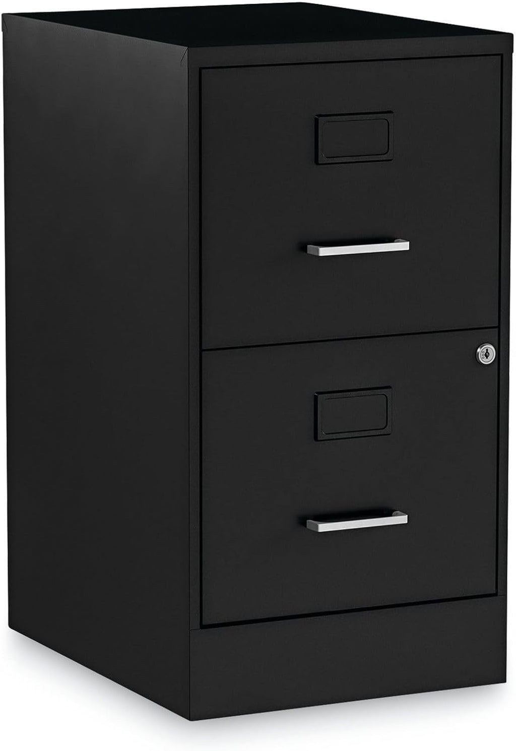 Alera Soho Vertical File Cabinet, 2 Drawers: File/File, Letter, Black, 14" X 18" X 24.1"