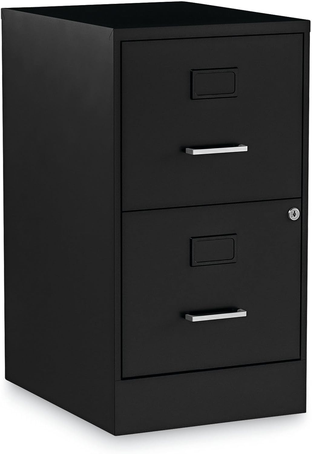Alera Soho Vertical File Cabinet, 2 Drawers: File/File, Letter, Black, 14" X 18" X 24.1"