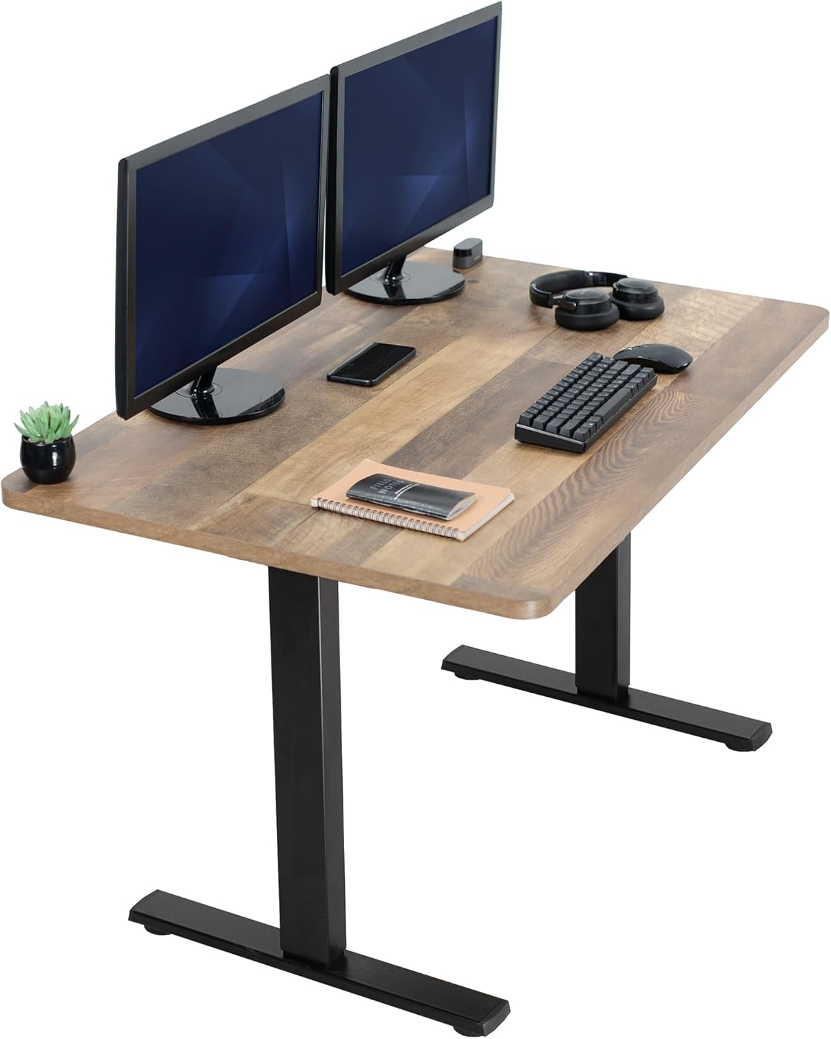 VIVO Electric 60 x 30 in Standing Desk, Memory Height Adjustment, 1B Series, Holds 220 lbs, Black Top Black Frame, DESK-KIT-1B6B-30
