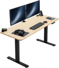 VIVO Electric 60 x 30 in Standing Desk, Memory Height Adjustment, 1B Series, Holds 220 lbs, Black Top Black Frame, DESK-KIT-1B6B-30
