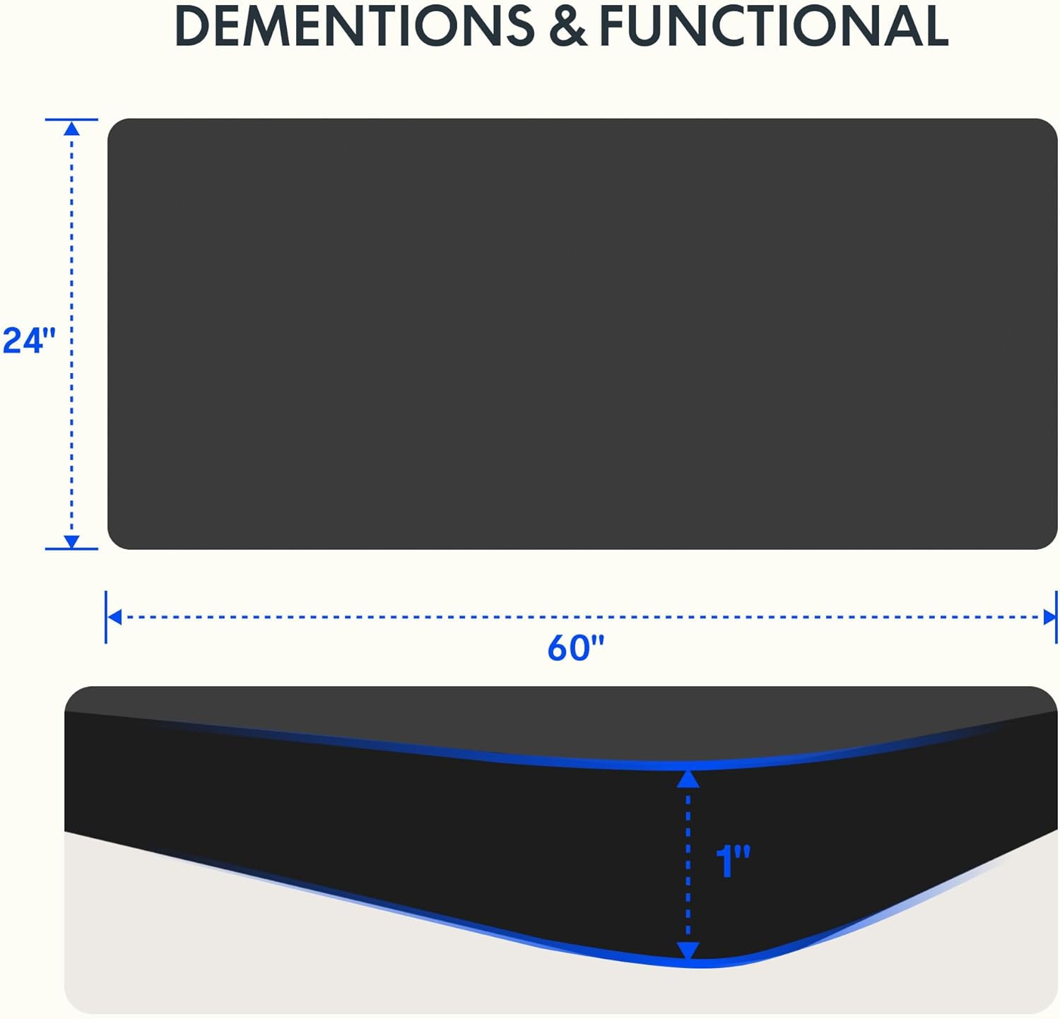 FLEXISPOT One-Piece Electric Standing Desk, 60 x 24 Inches Adjustable Desk with Seamless Desktop, Memory Controller Height Adjustment (Black Frame + Black Desktop, 2 Packages)
