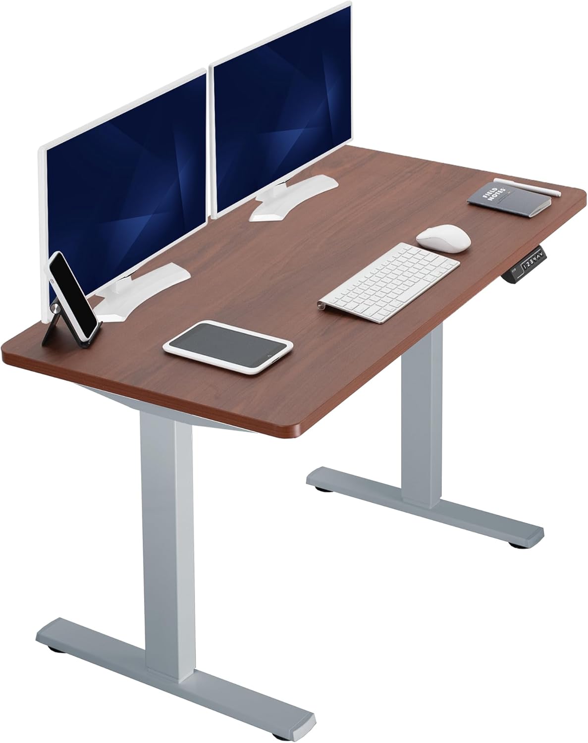 VIVO Electric 60 x 30 in Standing Desk, Memory Height Adjustment, 1B Series, Holds 220 lbs, Black Top Black Frame, DESK-KIT-1B6B-30