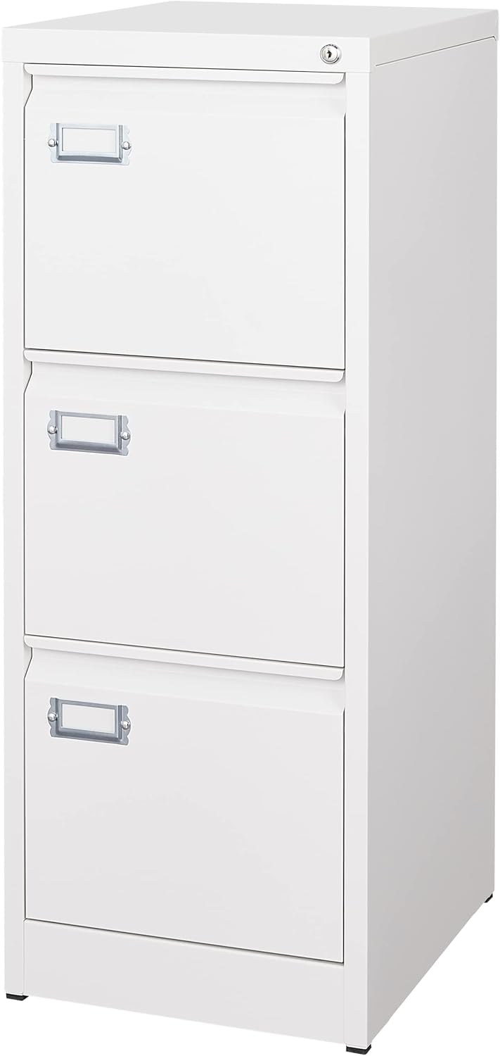 2 Drawer File Cabinet with Lock Vertical Filing Storage Cabinet Office Home Steel Vertical File Cabinets for Letter Size File Cabinet Locked,Assembly Required