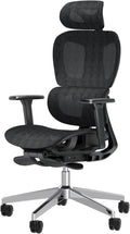 PatioMage Ergonomic Office Chair, Big and Tall Desk Chair with Adjustable Lumbar Support & Seat Depth, High Back Computer Chair, Swivel Mesh Chairs with Wheels for Home Office, Black