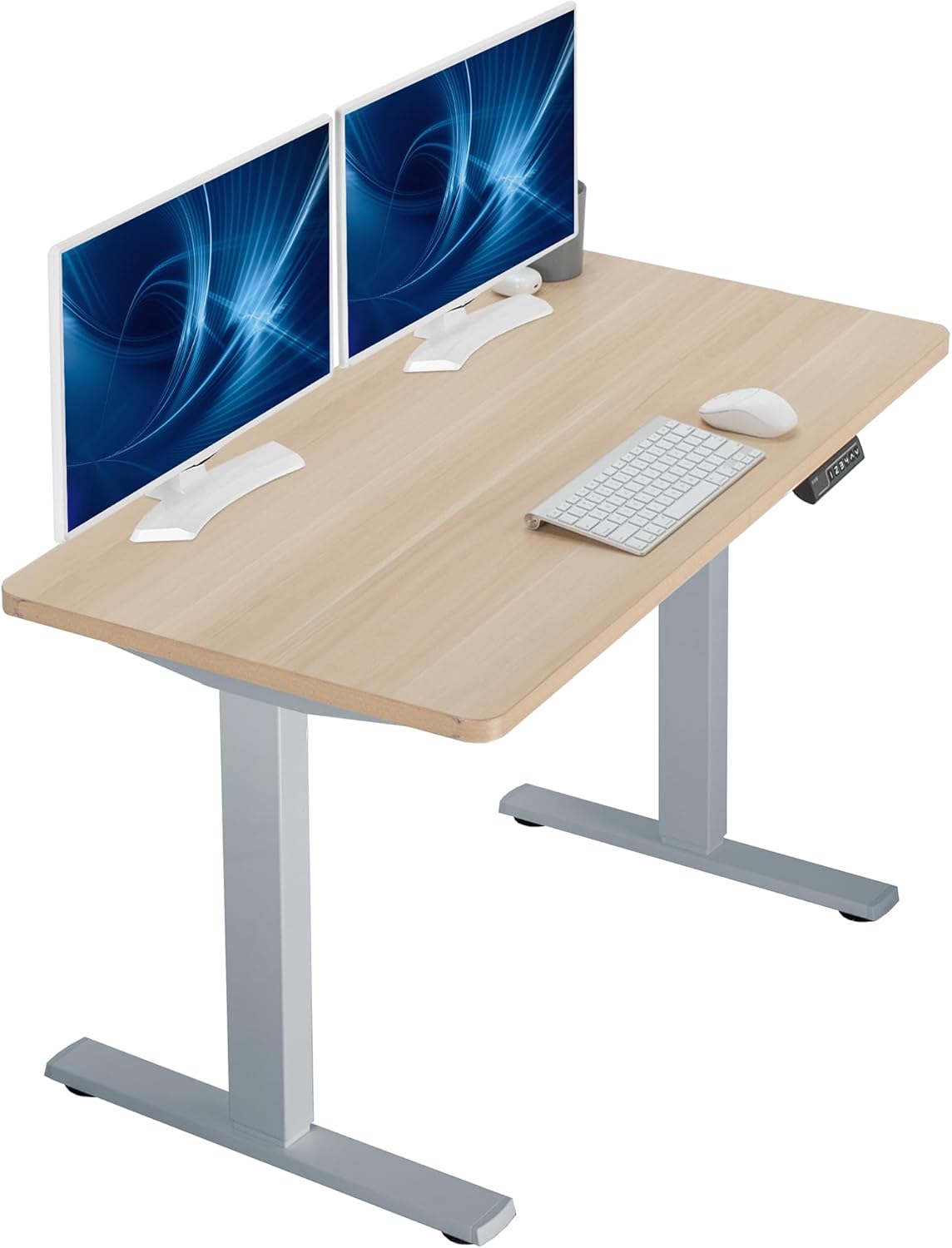 VIVO Electric 60 x 30 in Standing Desk, Memory Height Adjustment, 1B Series, Holds 220 lbs, Black Top Black Frame, DESK-KIT-1B6B-30