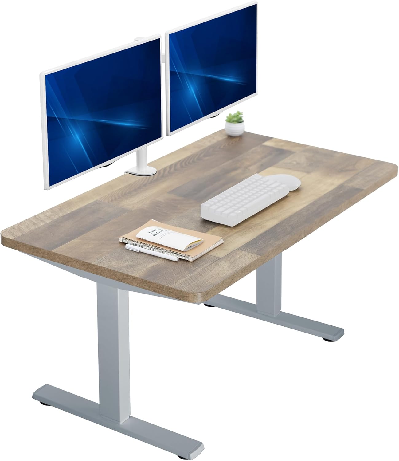 VIVO Electric 60 x 30 in Standing Desk, Memory Height Adjustment, 1B Series, Holds 220 lbs, Black Top Black Frame, DESK-KIT-1B6B-30