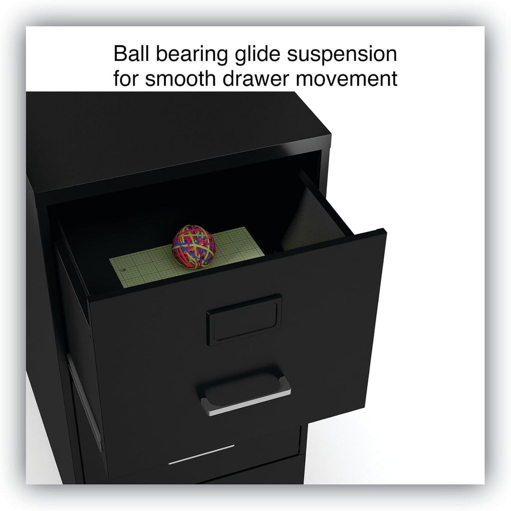 Alera Soho Vertical File Cabinet, 2 Drawers: File/File, Letter, Black, 14" X 18" X 24.1"