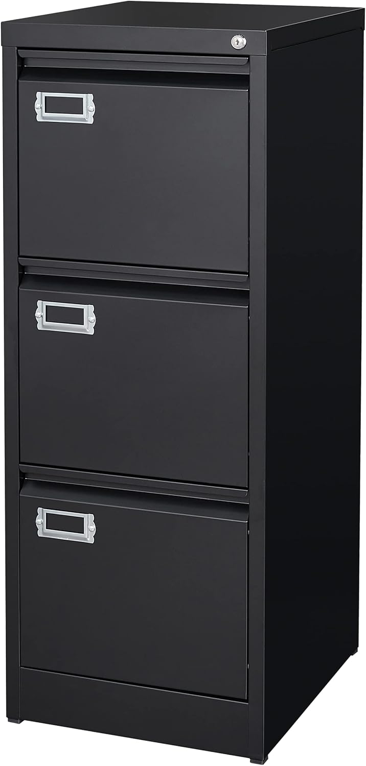 2 Drawer File Cabinet with Lock Vertical Filing Storage Cabinet Office Home Steel Vertical File Cabinets for Letter Size File Cabinet Locked,Assembly Required