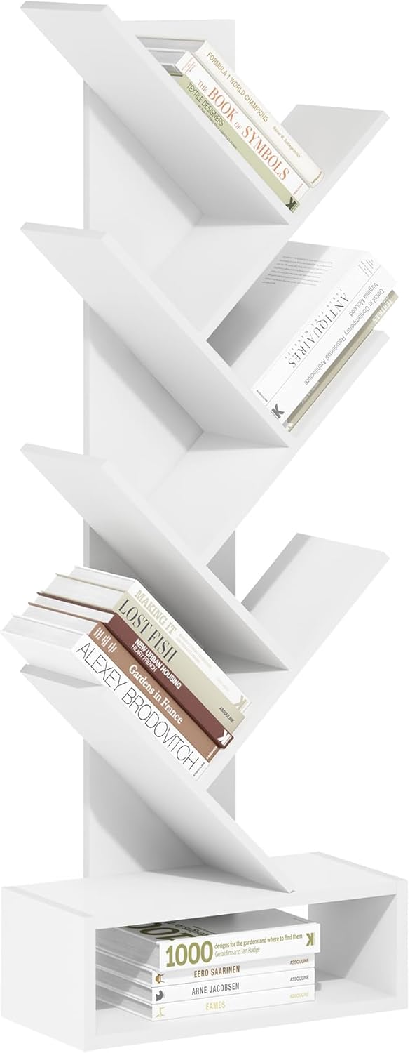 Furinno PASIR Book Shelf, 3-Tier Bookshelf, Bookcase, 9.7" x 23.7" x 31.5", for Living Room, Bedroom, Home Office, Blackwood