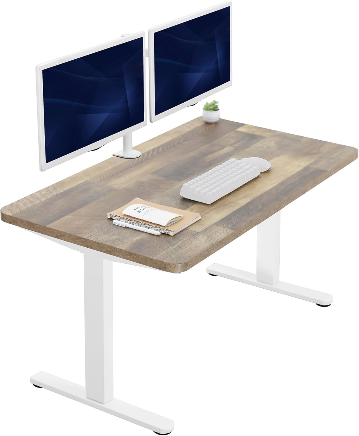 VIVO Electric 60 x 30 in Standing Desk, Memory Height Adjustment, 1B Series, Holds 220 lbs, Black Top Black Frame, DESK-KIT-1B6B-30