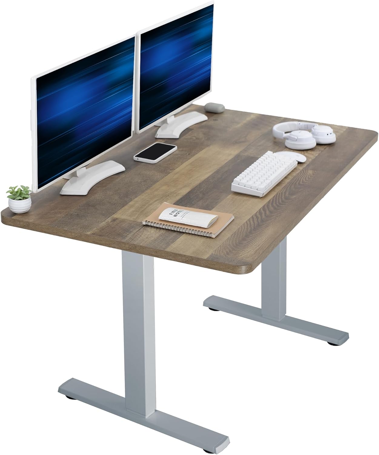 VIVO Electric 60 x 30 in Standing Desk, Memory Height Adjustment, 1B Series, Holds 220 lbs, Black Top Black Frame, DESK-KIT-1B6B-30