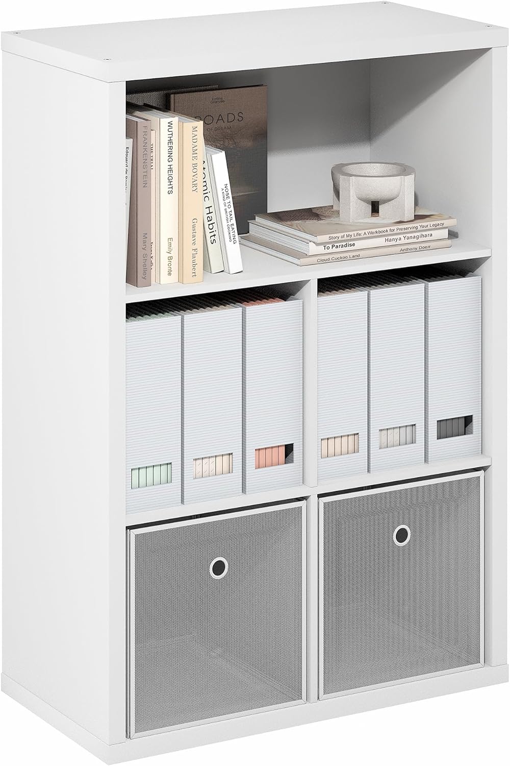 Furinno PASIR Book Shelf, 3-Tier Bookshelf, Bookcase, 9.7" x 23.7" x 31.5", for Living Room, Bedroom, Home Office, Blackwood